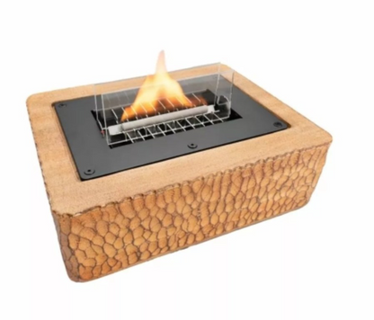 TENDERFRAME  เปลวไฟตั้งโต๊ะ  - WB-090 MGO WOOD CARVING 90 WOOD FIREPLACE
